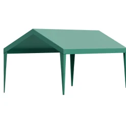 VEVOR Carport Replacement Canopy, 10 x 20 ft Potable Garage Tent Top Tarp, UV-Resistant & Waterproof Car Shelter Tarp, Heavy Duty Car Port Cover with Ball Buggees, Dark Green, Frame Not Included
