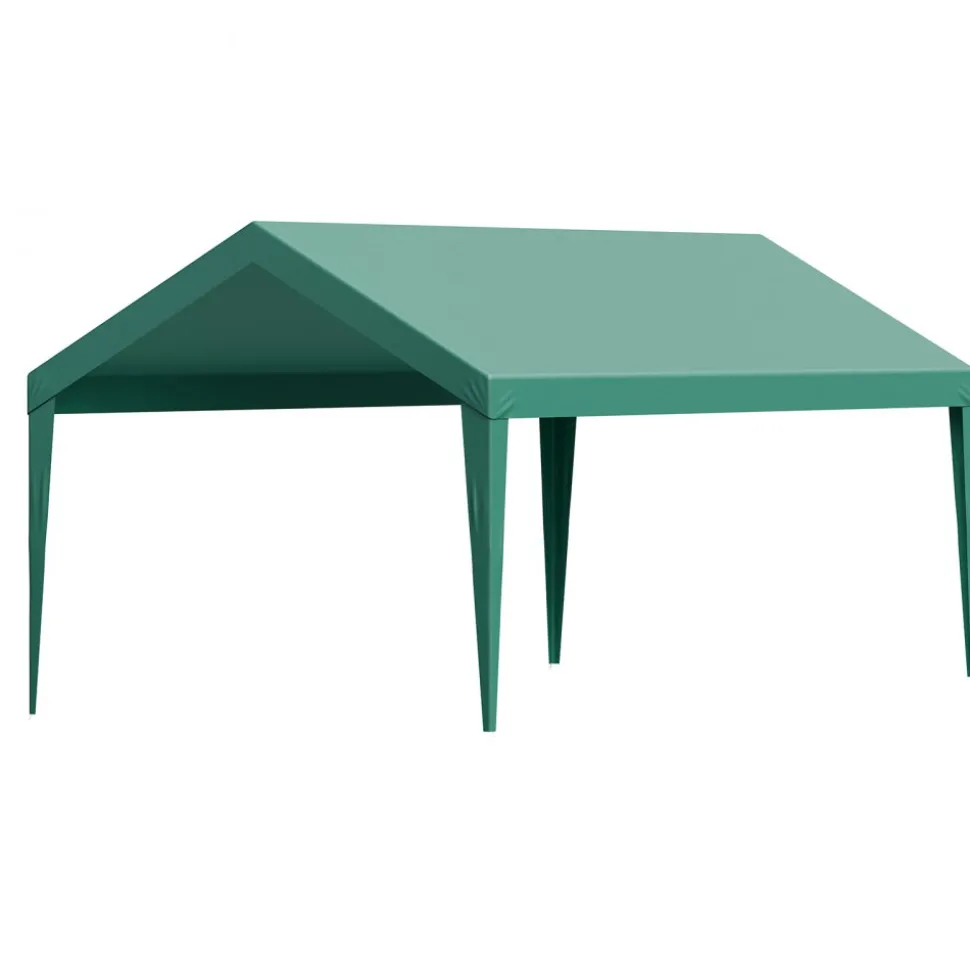 VEVOR Carport Replacement Canopy, 10 x 20 ft Potable Garage Tent Top Tarp, UV-Resistant & Waterproof Car Shelter Tarp, Heavy Duty Car Port Cover with Ball Buggees, Dark Green, Frame Not Included