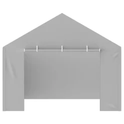 VEVOR Carport Replacement Canopy Cover Side Wall 12 x 20 ft, Garage Tent Shelter Tarp Heavy-Duty Waterproof & UV Protected, Easy Installation with Ball Bungees,Grey (Top and Frame Not Included)