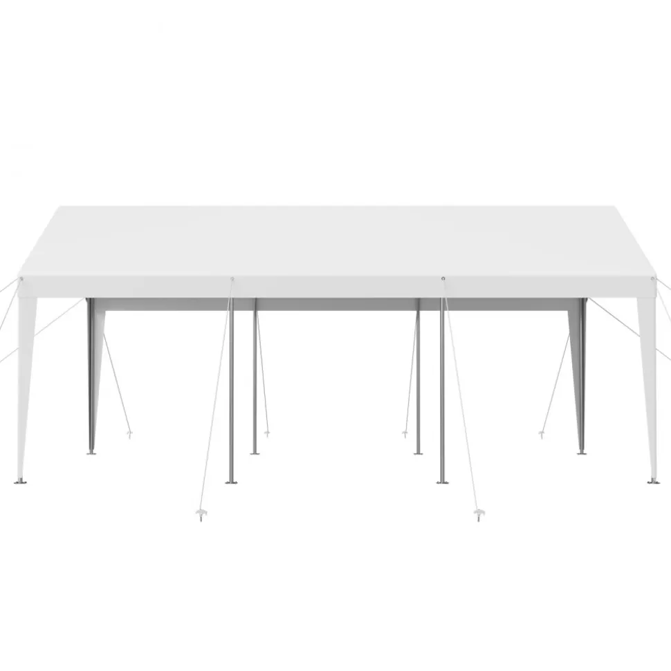 VEVOR Carport, 10 x 20 FT Outdoor Car Canopy, Potable Carport, Heavy Duty Galvanized Car Shelter, UV-Resistant & Water-Resistant, All-Season Protection, Storage Shed for Boat Motorcycle White