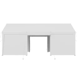VEVOR Carport, 12 x 20 FT Outdoor Car Canopy, Potable Carport with Removable Sidewalls & Door, Heavy Duty Car Shelter, UV-Resistant & Water-Resistant, All-Season Protection for Automobile Boat White