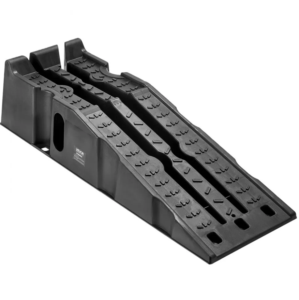 VEVOR Car Ramps, 2 PCS 16000 lbs GVW Capacity, 6.7 in Lift Height, Portable High Profile Car Service Ramps for Home Garage Maintenance and Oil Changes, Heavy Duty for Truck SUV Vehicle Repair, Black