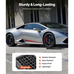 VEVOR Car Ramps, 2 PCS 20000 lbs GVW Capacity, 2.56 in Lift Height, Portable Low Profile Car Service Ramps for Home Garage Maintenance & Oil Changes, Heavy Duty for Low Chassis Vehicle & Support Jack