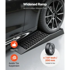 VEVOR Car Ramps, 2 PCS 20000 lbs GVW Capacity, 2.56 in Lift Height, Portable Low Profile Car Service Ramps for Home Garage Maintenance & Oil Changes, Heavy Duty for Low Chassis Vehicle & Support Jack