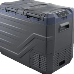 VEVOR Car Refrigerator, 12 Volt Car Refrigerator Fridge, 40 L Dual Zone Portable Freezer, -4℉-68℉ Adjustable Range, 12/24V DC and 100-240V AC Compressor Cooler for Outdoor, Camping, RV