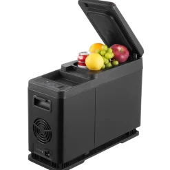 VEVOR Car Refrigerator, 12 Volt Car Armrest Refrigerator Fridge, 8 L Single Zone Portable Freezer, -4℉-68℉ Adjustable Range, 12/24V DC and 100-240V AC Compressor Cooler for Outdoor, Camping