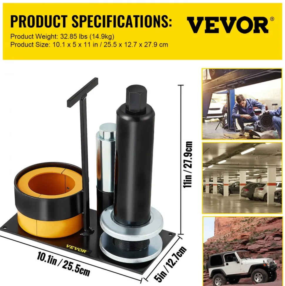 VEVOR Carrier & Pinion Bearing Puller, Compatible with Dana 30,40,50,60,70, 80, Ford 10.25" Bearings, Pinion Puller Tool with 3 Clamshells, 45# Steel Clamshell Bearing Puller for Auto Repair