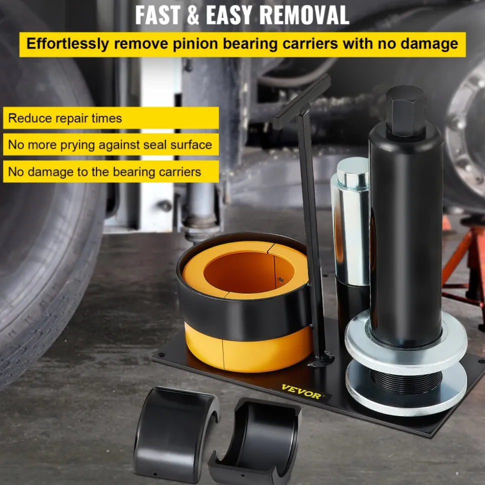 VEVOR Carrier & Pinion Bearing Puller, Compatible with Dana 30, 40, 60, 70, Ford 9" Bearings, Pinion Puller Tool with 2 Clamshells, 45# Steel Clamshell Carrier Bearing Puller for Auto Repair