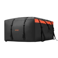 VEVOR Car Rooftop Cargo Carrier Bag, 23 Cubic Feet Roof Cargo Carrier, Heavy Duty 840D PVC 100% Waterproof Car Roof Luggage Bag for All Vehicle with/without Rack- with Lock, Anti-Slip Mat, 6 Door Hook