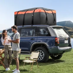 VEVOR Car Rooftop Cargo Carrier Bag, 20 Cubic Feet Roof Cargo Carrier, Heavy Duty 840D PVC 100% Waterproof Car Roof Luggage Bag for All Vehicle with/without Rack- with Lock, Anti-Slip Mat, 6 Door Hook