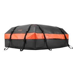 VEVOR Car Rooftop Cargo Carrier Bag, 21 Cubic Feet Car Roof Cargo Carrier, 100% Waterproof Heavy Duty 840D PVC Roof Luggage Bag for All Vehicle with/without Rack- with Lock, Non-Slip Mat, 6 Door Hooks