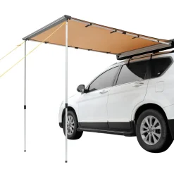VEVOR Car Side Awning, Large 4.6'x6.6' Shade Coverage Vehicle Awning, PU3000mm UV50+ Retractable Car Awning with Waterproof Storage Bag, Suitable for Truck, SUV, Van, Campers