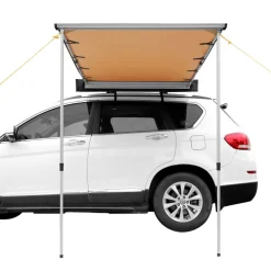 VEVOR Car Side Awning, Large 4.6'x6.6' Shade Coverage Vehicle Awning, PU3000mm UV50+ Retractable Car Awning with Waterproof Storage Bag, Suitable for Truck, SUV, Van, Campers