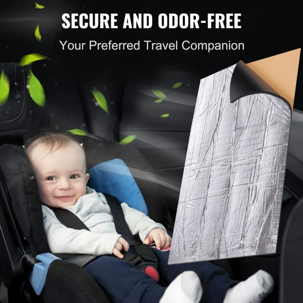 VEVOR Car Sound Deadening Mat, 200 mil 36 sqft Automotive Sound Deadener, High Density Foam Sound Deadener Material & Heat Barrier, Double Layer Waterproof Structure Acoustic Insulation Mat