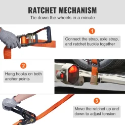 VEVOR Car Tie Down Straps Kit, Lasso Style 2