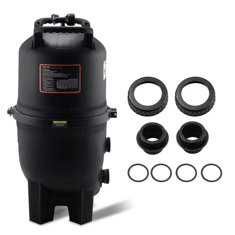 VEVOR Cartridge Pool Filter, 525Sq. Ft Filter Area Inground Pool Filter, Above Ground Swimming Pool Filtration Filter System with Upgrade Filter &Leak-proof, for Hot Tubs, Spa, Inflatable Pool