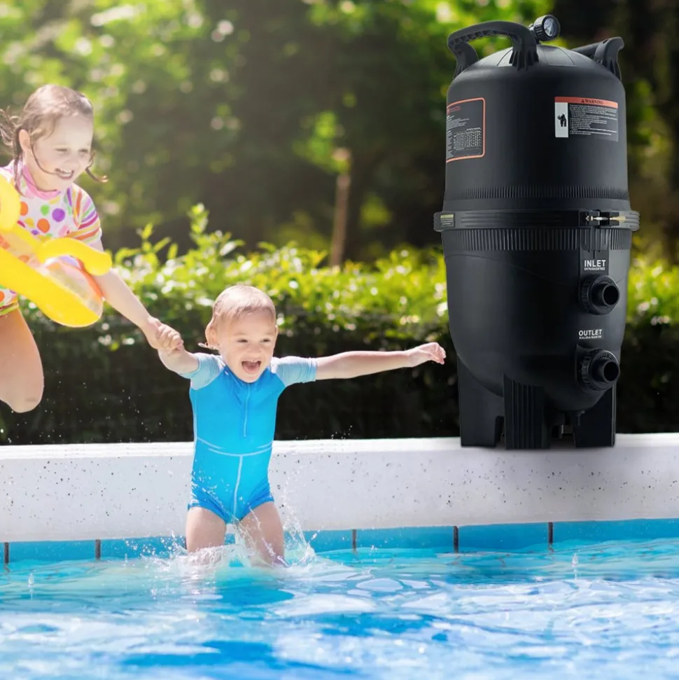 VEVOR Cartridge Pool Filter, 525Sq. Ft Filter Area Inground Pool Filter, Above Ground Swimming Pool Filtration Filter System with Upgrade Filter &Leak-proof, for Hot Tubs, Spa, Inflatable Pool