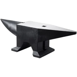 VEVOR Cast Iron Anvil, 105 Lbs Single Horn Anvil with Large Countertop and Stable Base, High Hardness Rugged Round Horn Anvil Blacksmith, for Bending, Shaping