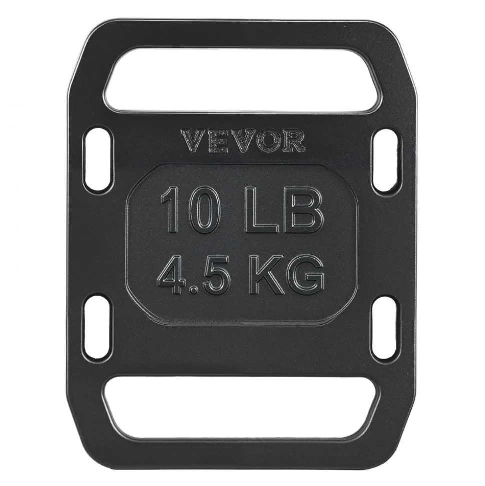 VEVOR Cast Iron Ruck Weights for Backpack, 10LB Pair Ruck Plate, Weight Plate with Smooth Handle, Textured Finish for Rucking, Hiking, Swings, Strength Training, Weightlifting, Fitness Workout