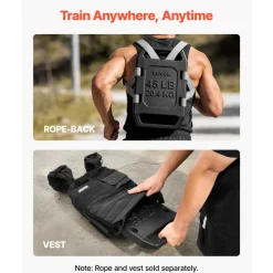 VEVOR Cast Iron Ruck Weights for Backpack, 45LB Single Ruck Plate, Weight Plate with Smooth Handle, Textured Finish for Rucking, Hiking, Swings, Strength Training, Weightlifting, Fitness Workout