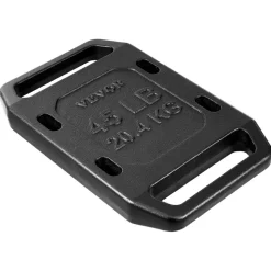 VEVOR Cast Iron Ruck Weights for Backpack, 45LB Single Ruck Plate, Weight Plate with Smooth Handle, Textured Finish for Rucking, Hiking, Swings, Strength Training, Weightlifting, Fitness Workout