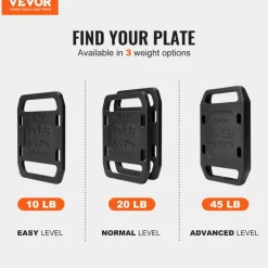 VEVOR Cast Iron Ruck Weights, 10LB Pair Ruck Plate, Weighted Weights for Rucking, Adjustable Ruck Plate with Straps, for Rucking, Swings, Squat, Strength Training, Weightlifting, Fitness Workout
