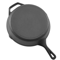 VEVOR Cast Iron Skillet, 4-Piece Frying Pan Set (6, 8, 10, 12 in), Skillets with Heat-Resistant Silicone Handle, Pre-Seasoned Chef's Pan, Kitchen Cookware, for Oven, Gas, Electrical, Induction, Black