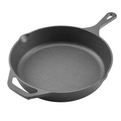 VEVOR Cast Iron Skillet, 4-Piece Frying Pan Set (6, 8, 10, 12 in), Skillets with Heat-Resistant Silicone Handle, Pre-Seasoned Chef's Pan, Kitchen Cookware, for Oven, Gas, Electrical, Induction, Black
