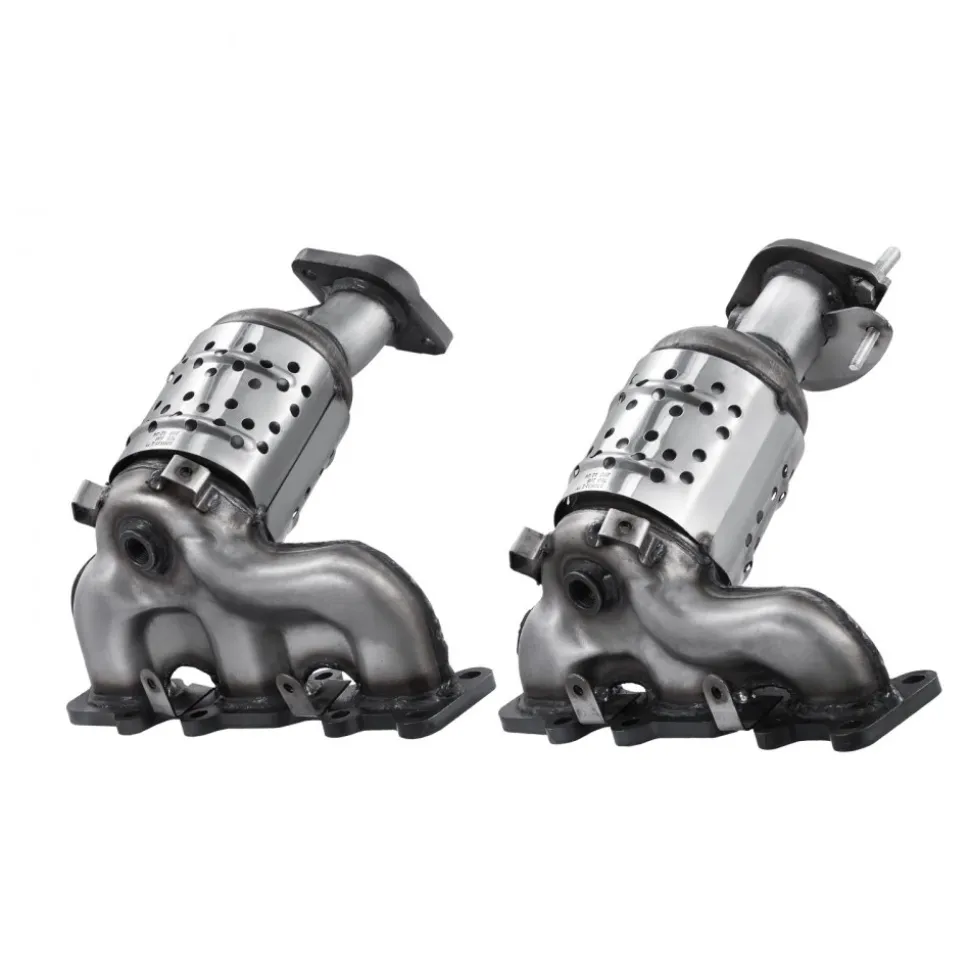 VEVOR Catalytic Converter, 2 Pack, Compatible with 2004-2006 Jeep Wrangler 4.0L L6, Front, Rear, Replacement OE 645174, Stainless Steel Material High Flow Converter, for Exhaust Gas Purification