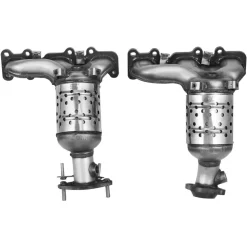 VEVOR Catalytic Converter, 2 Pack, Compatible with 2004-2006 Jeep Wrangler 4.0L L6, Front, Rear, Replacement OE 645174, Stainless Steel Material High Flow Converter, for Exhaust Gas Purification