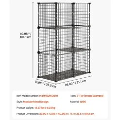 VEVOR Cat Cage 3-Tier 28