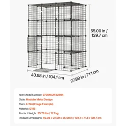 VEVOR Cat Cage 4-Tier 40.98