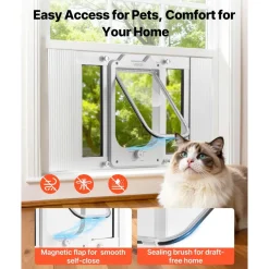 VEVOR Cat Door for Window, Adjustable to Fit Window Width 23