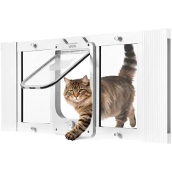 VEVOR Cat Door for Window, Adjustable to Fit Window Width 31