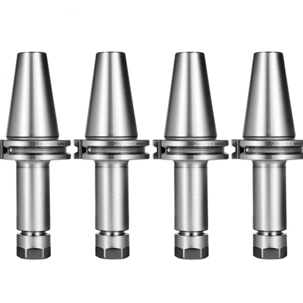 VEVOR CAT40-ER16 COLLET CHUCK--4 CHUCKS Tool Holder Set 100mm