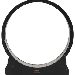 VEVOR Cat Exercise Wheel, 48 in Wooden Cat Running Wheel for Indoor Cats up to 28 lbs, Cats Treadmill with Carpeted Runway & Locking Mechanism, Quiet Kitten Sport Toys for Pets Fitness & Health, Black