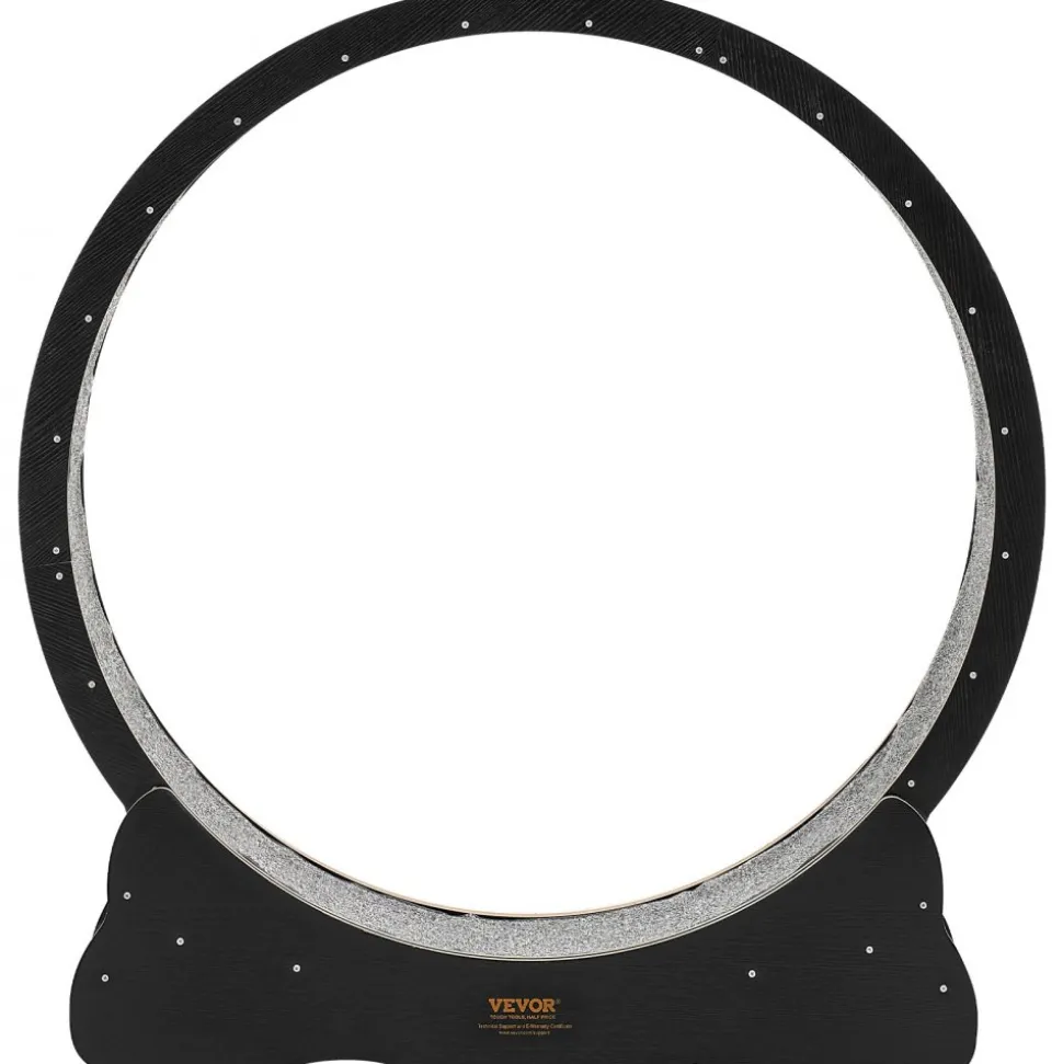 VEVOR Cat Exercise Wheel, 48 in Wooden Cat Running Wheel for Indoor Cats up to 28 lbs, Cats Treadmill with Carpeted Runway & Locking Mechanism, Quiet Kitten Sport Toys for Pets Fitness & Health, Black