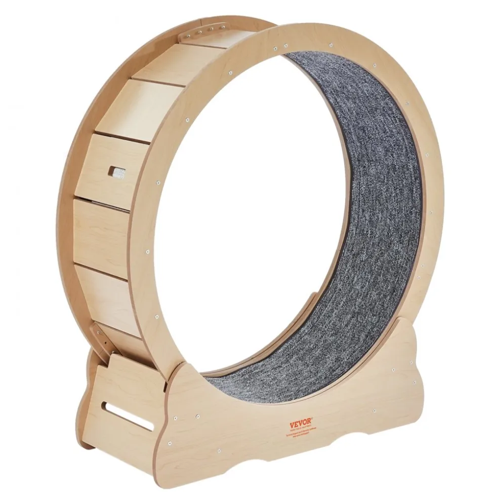 VEVOR Cat Exercise Wheel, Large Cat Treadmill Wheel for Indoor Cats, 35.8 inch Cat Running Wheel with Detachable Carpet and Cat Teaser for Running/Walking/Training, Suitable for Most Cats
