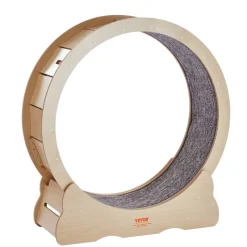 VEVOR Cat Exercise Wheel, Large Cat Treadmill Wheel for Indoor Cats, 35.8 inch Cat Running Wheel with Detachable Carpet and Cat Teaser for Running/Walking/Training, Suitable for Most Cats