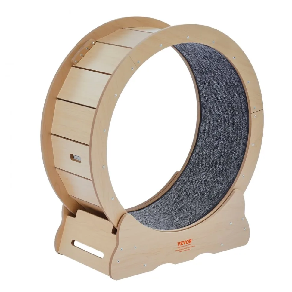 VEVOR Cat Exercise Wheel, Large Cat Treadmill Wheel for Indoor Cats, 29.5 inch Cat Running Wheel with Detachable Carpet and Cat Teaser for Running/Walking/Training, Suitable for Most Cats