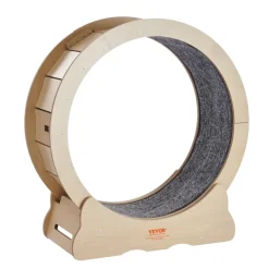 VEVOR Cat Exercise Wheel, Large Cat Treadmill Wheel for Indoor Cats, 29.5 inch Cat Running Wheel with Detachable Carpet and Cat Teaser for Running/Walking/Training, Suitable for Most Cats