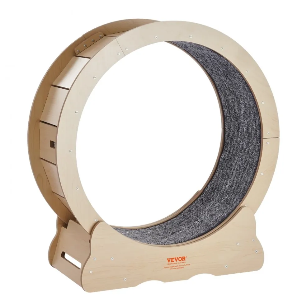 VEVOR Cat Exercise Wheel, Large Cat Treadmill Wheel for Indoor Cats, 29.5 inch Cat Running Wheel with Detachable Carpet and Cat Teaser for Running/Walking/Training, Suitable for Most Cats