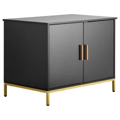 VEVOR Cat Litter Box Enclosure Furniture, 47.2 in Hidden Litter Box Cabinet with Scratch Pad & Storage, Waterproof Cat Washroom End Table Cat House, Fit Most of Litterbox, for Bedroom Living Room
