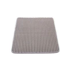 VEVOR Cat Litter Mat, 24 x 15 in, Double-Layer Litter Box Mat, Non-Slip & Urine-Proof Litter-Trapping Mats for Indoor Cats, Honeycomb Design, Soft on Paws, Washable Large Kitty Mats for Floor