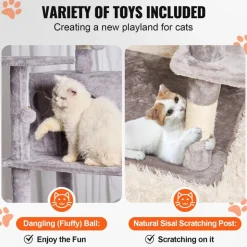 VEVOR Cat Tree for Indoor Cats, 68.5