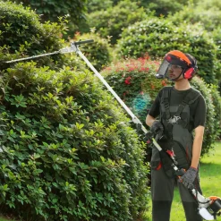VEVOR 33CC 6-in-1 Multi-Functional Trimming Tools, Gas Hedge Trimmer, Weed Eater, String Trimmer, Brush Cutter, Edger, Pole Saw Chainsaw Pruner with Extension Pole