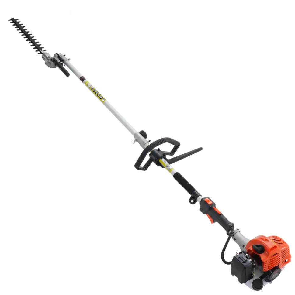 VEVOR 33CC 6-in-1 Multi-Functional Trimming Tools, Gas Hedge Trimmer, Weed Eater, String Trimmer, Brush Cutter, Edger, Pole Saw Chainsaw Pruner with Extension Pole