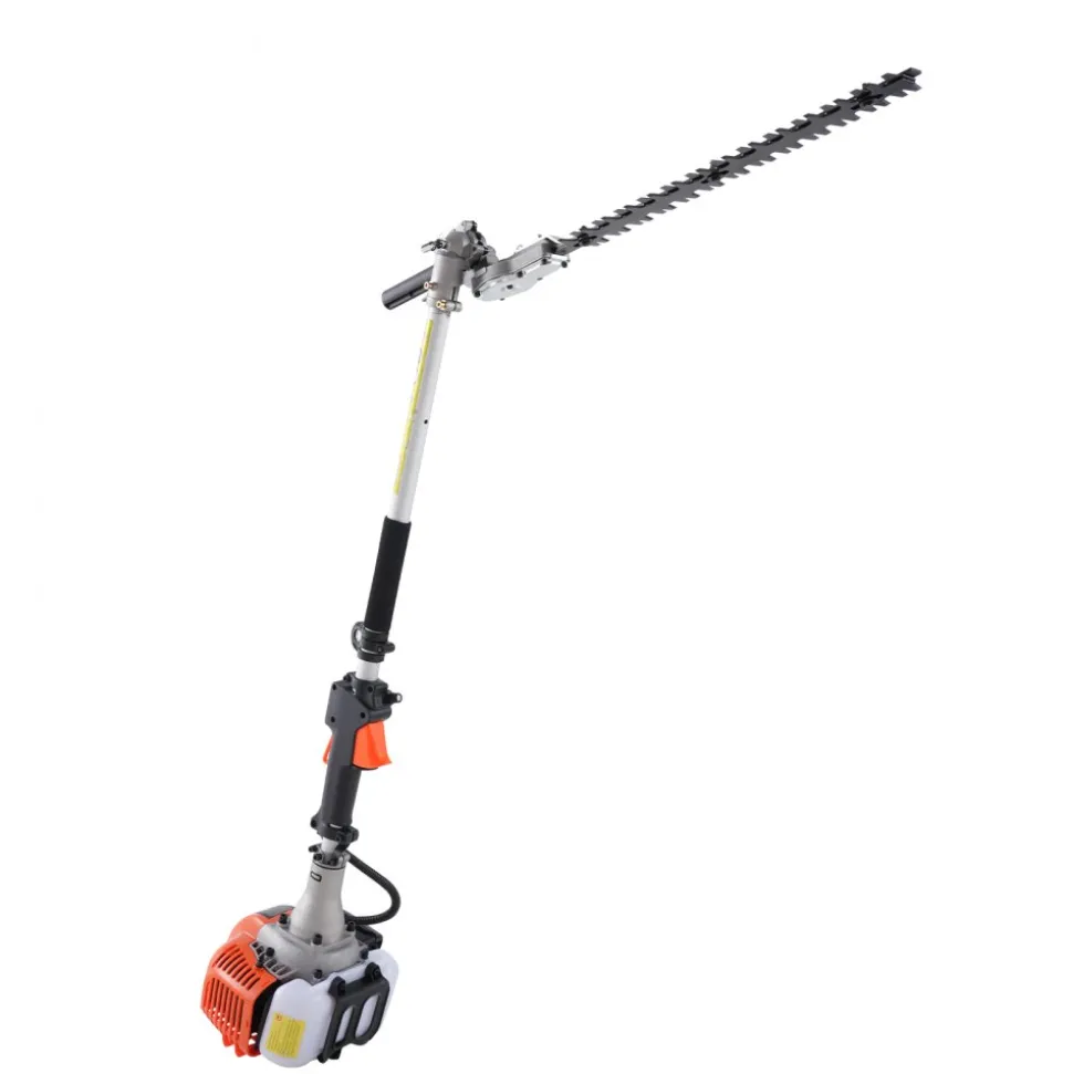 VEVOR 33CC 6-in-1 Multi-Functional Trimming Tools, Gas Hedge Trimmer, Weed Eater, String Trimmer, Brush Cutter, Edger, Pole Saw Chainsaw Pruner with Extension Pole