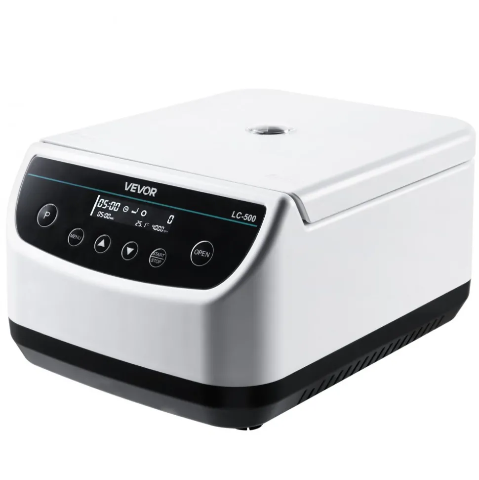 VEVOR Centrifuge Machine, 100-2100xg RCF Electric Laboratory Centrifuge Machine with 1 Rotor for 2/5/10/15/50ml Tube Capacity, Low Speed 500-4000rpm with Timer, Widely Used in Various Experiments
