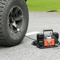 VEVOR 10.6 CFM Heavy Duty Air Compressor, 30s Fast Inflation | Dual-Cylinder Portable Tire Inflator, 12V 150PSI Offroad Air Pump with Adapters for Trucks Car SUV 4 x 4 Vehicle RV